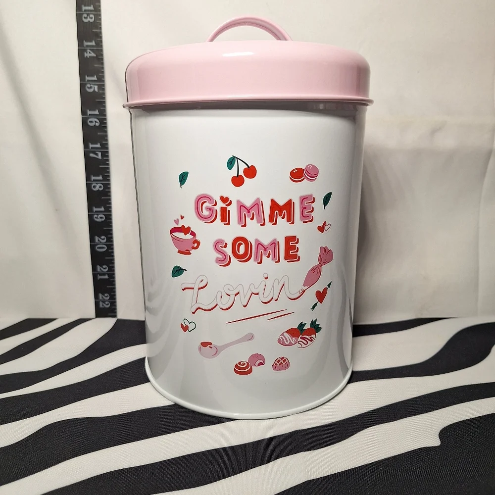 NWT Bark Valentine's Day Treat Jar - Tin Treat Canister Can
